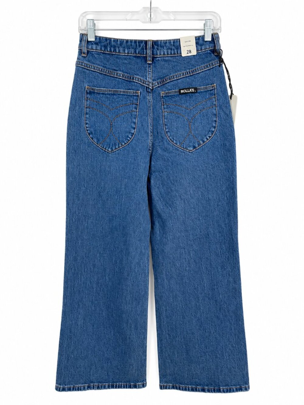 Rolla's Sailor High Rise Wide Leg Jeans NWT Medium Wash Denim 28 - Picture 3 of 14